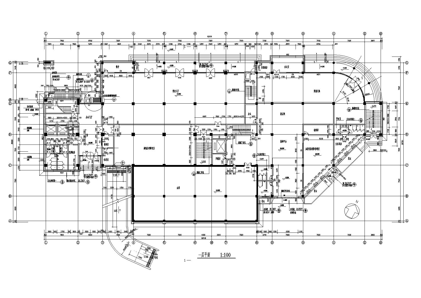 [山西]12层银行大楼办公建筑施工图施工图下载【ID:167370110】