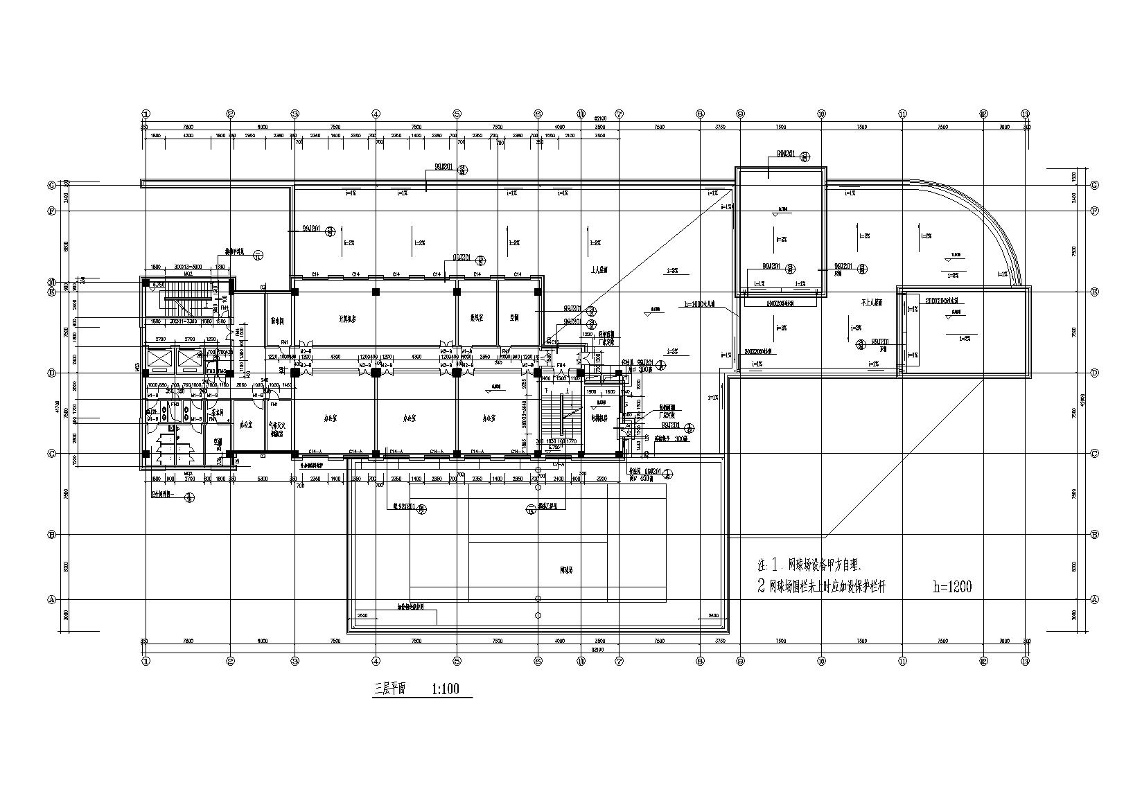 [山西]12层银行大楼办公建筑施工图施工图下载【ID:167370110】