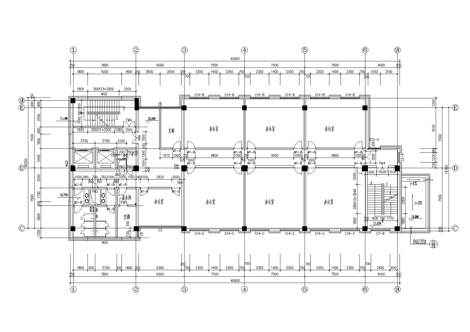 [山西]12层银行大楼办公建筑施工图施工图下载【ID:167370110】