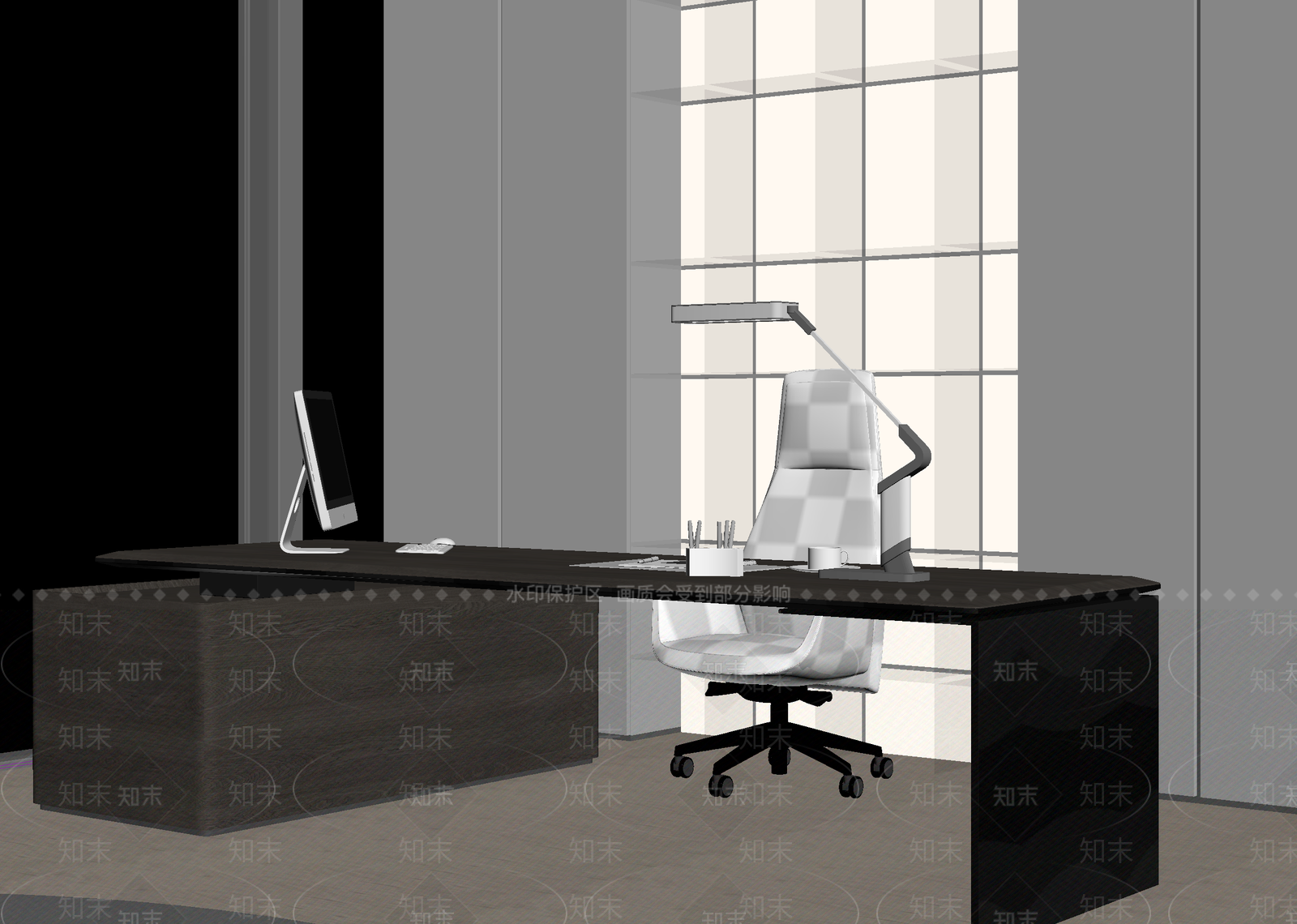 现代经理办公室3D模型下载【ID:1214720041】