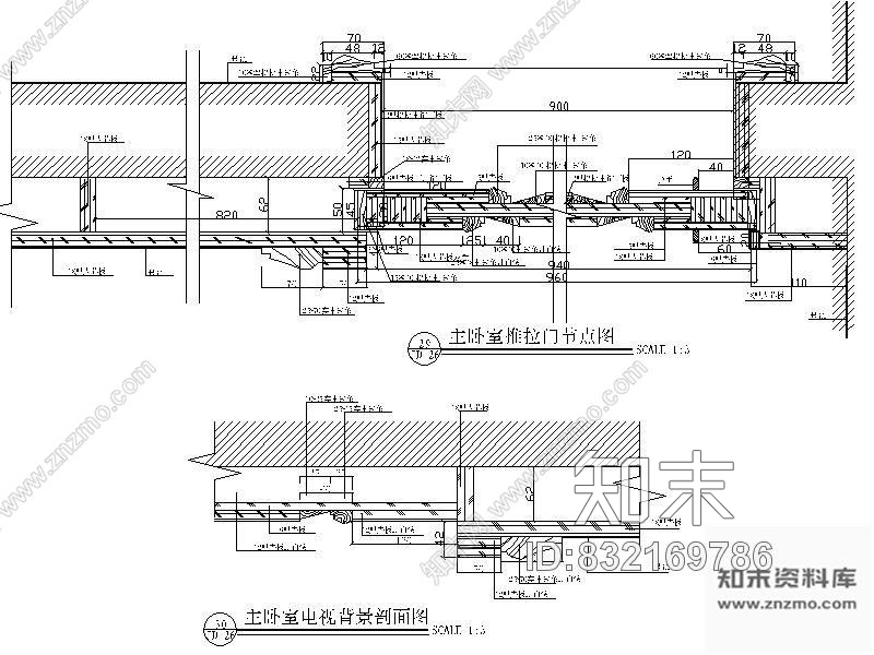 图块/节点2009推拉门节点图cad施工图下载【ID:832169786】