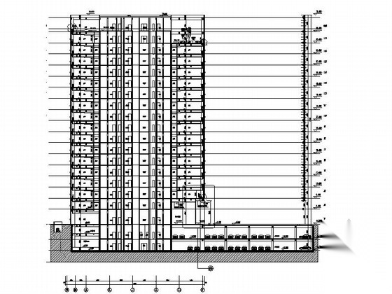 [上海]高层公寓式办公楼建筑设计施工图（含结构施工图&...cad施工图下载【ID:167039127】