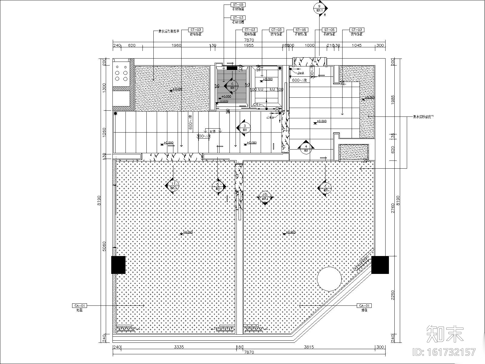 [北京]北京怀柔麗枫酒店设计方案+施工图(客房及电梯厅...施工图下载【ID:161732157】