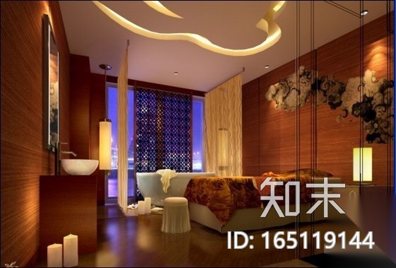 酒店SPA体验室设计装修图（含效果）cad施工图下载【ID:165119144】