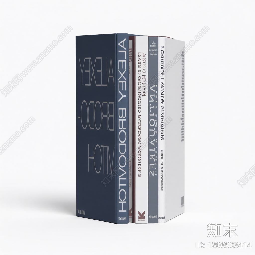 书籍堆叠装饰模型3D模型下载【ID:1206903414】
