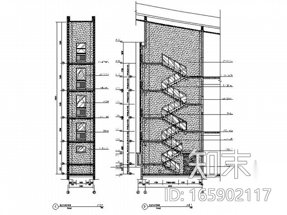 [台州]全日制普通高等职业技术学院现代综合楼装修施工图cad施工图下载【ID:165902117】