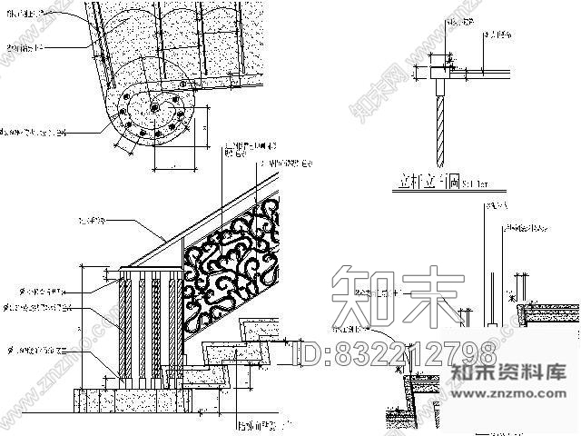 图块/节点豪宅楼梯详图cad施工图下载【ID:832212798】