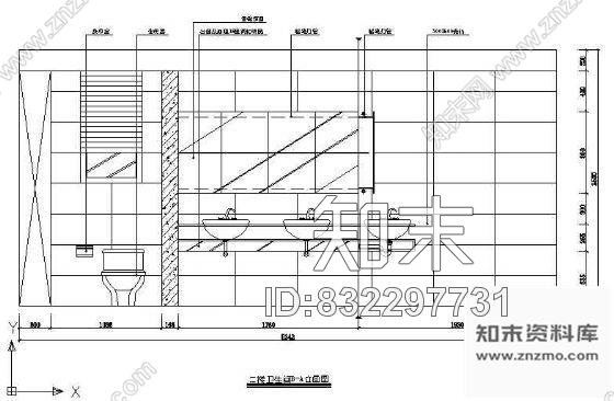 卫生间cad施工图下载【ID:832297731】