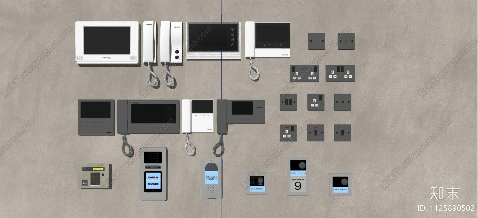 现代可视对讲机SU模型下载【ID:1125890502】
