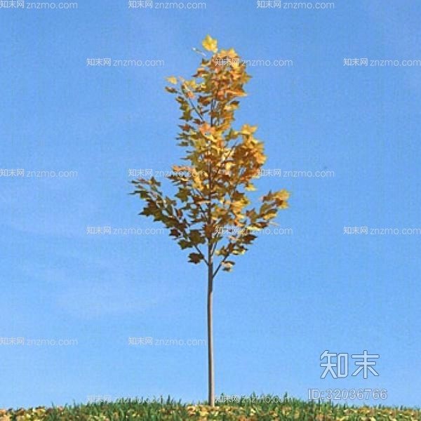 黄色树3D模型下载【ID:32036766】