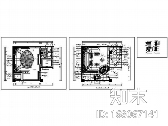 某总统套房装修图cad施工图下载【ID:168067141】