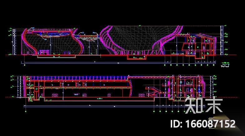 [上海]2010世博会西班牙馆建筑初步设计方案图（cad+效果...施工图下载【ID:166087152】