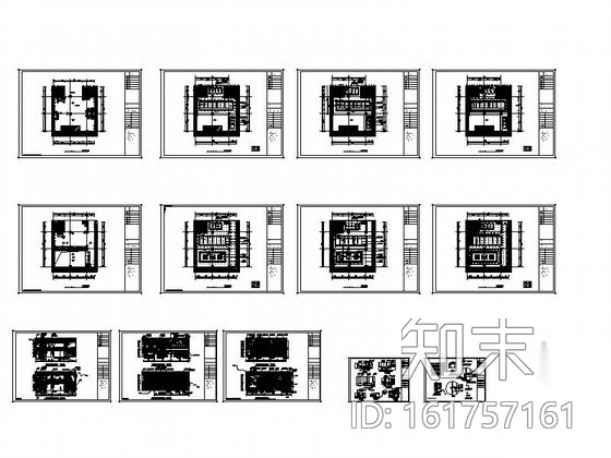 某办公楼大堂及电梯前室施工图cad施工图下载【ID:161757161】