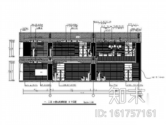 某办公楼大堂及电梯前室施工图cad施工图下载【ID:161757161】