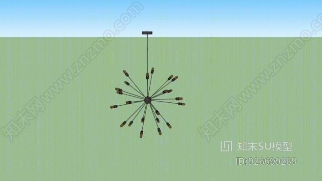 人造丝吊灯-修复硬件SU模型下载【ID:926699289】