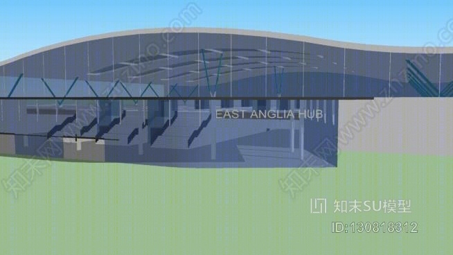 火车站SU模型下载【ID:130818312】