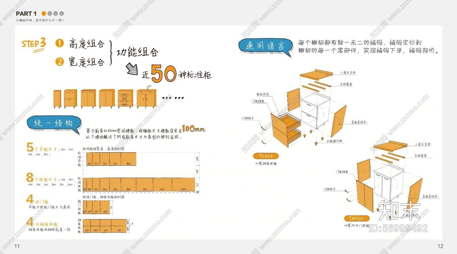 【深圳家具研究开发院&万科】万科集团橱柜标准图集（集成设计师、生产商、开发者）（含厨房全套动态图）施工图下载【ID:56999492】