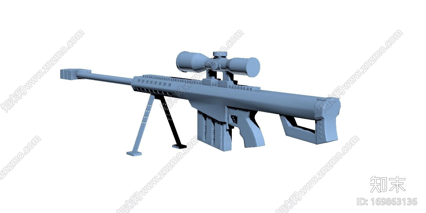 巴雷特狙击枪3d打印模型下载【ID:169863136】