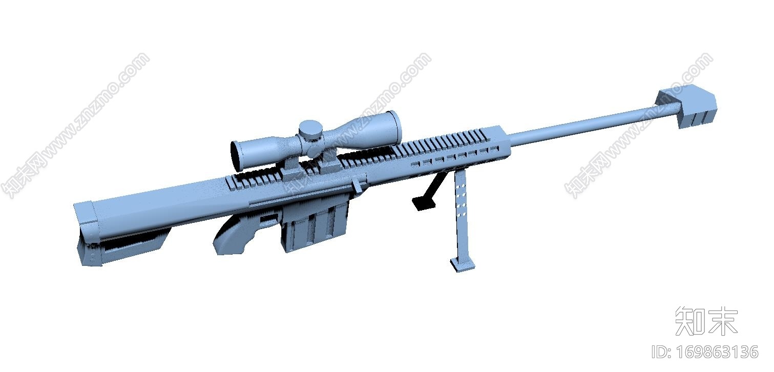 巴雷特狙击枪3d打印模型下载【ID:169863136】