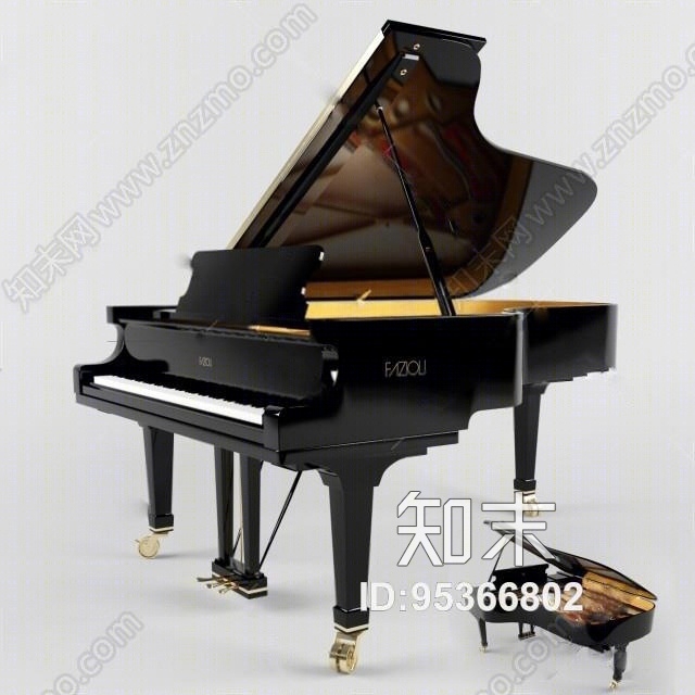 钢琴3D模型下载【ID:95366802】
