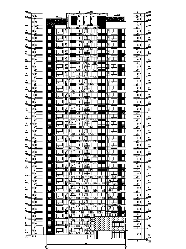 [江苏]高层住宅及商业、幼儿园建筑施工图(多栋建筑图...施工图下载【ID:149864131】