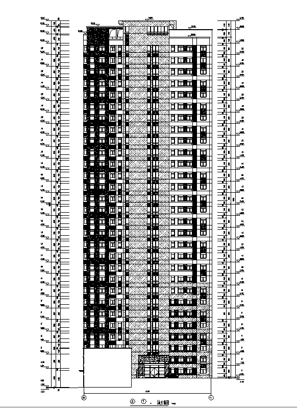 [江苏]高层住宅及商业、幼儿园建筑施工图(多栋建筑图...施工图下载【ID:149864131】