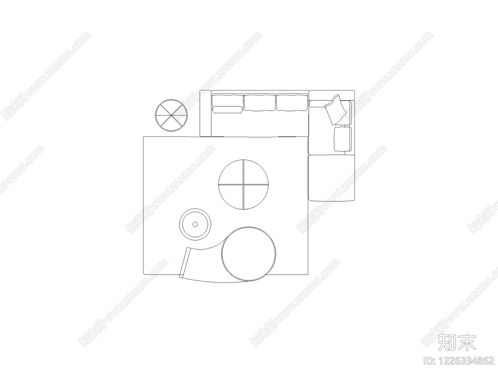 家装图块cad施工图下载【ID:1226334862】