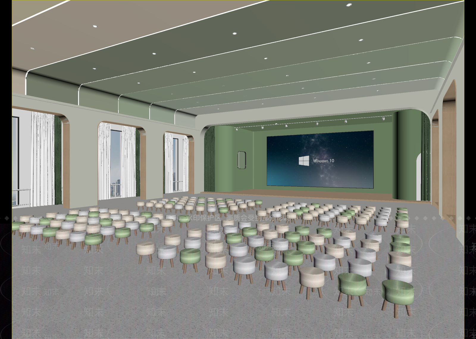 现代科技展厅3D模型下载【ID:1214660081】