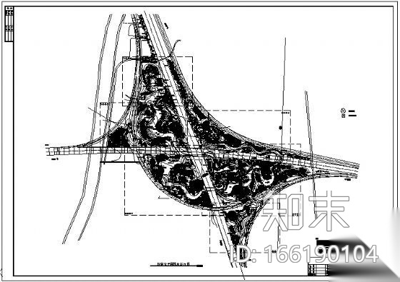 某高速公路互通景观设计cad施工图下载【ID:166190104】