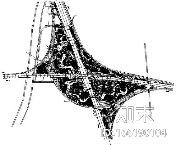 某高速公路互通景观设计cad施工图下载【ID:166190104】