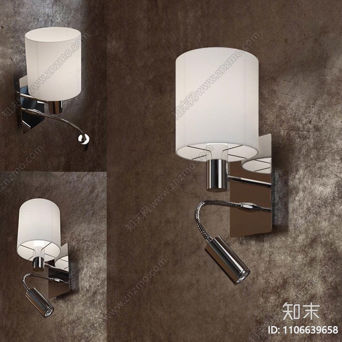 现代壁灯免费3D模型下载【ID:1106639658】