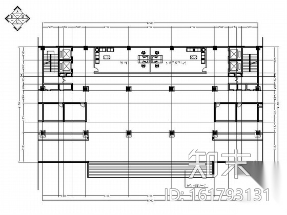 [湖北]容美广场办公大楼大厅室内装修施工图cad施工图下载【ID:161793131】