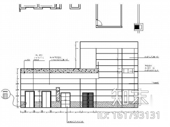 [湖北]容美广场办公大楼大厅室内装修施工图cad施工图下载【ID:161793131】