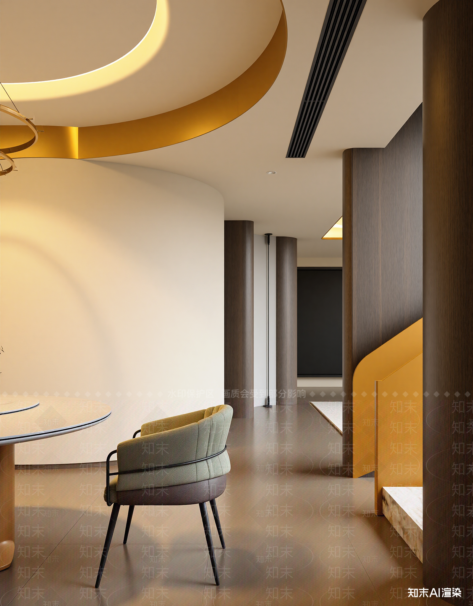 轻奢酒店餐厅3D模型下载【ID:1221620062】