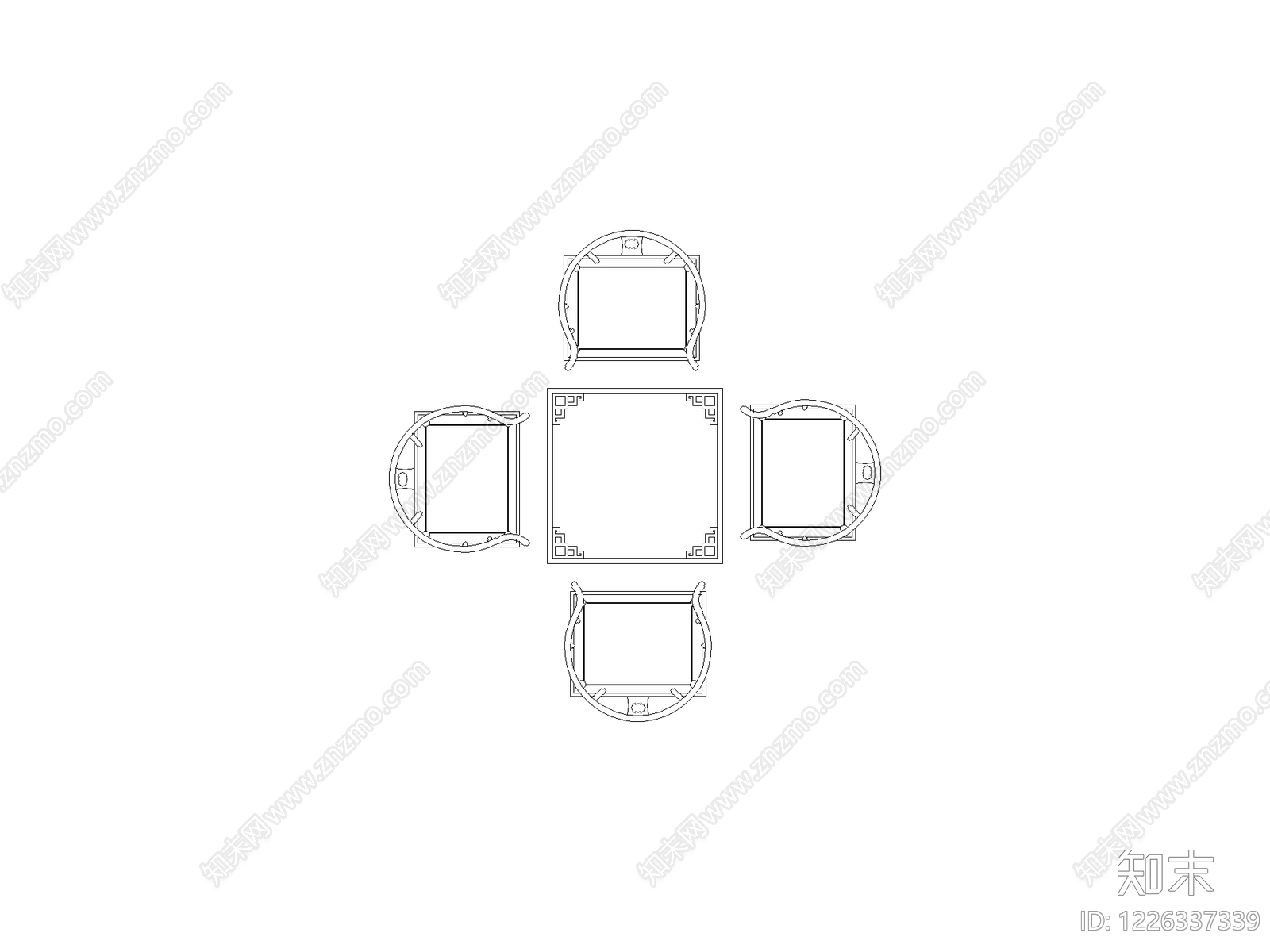 现代椅子CAD图纸