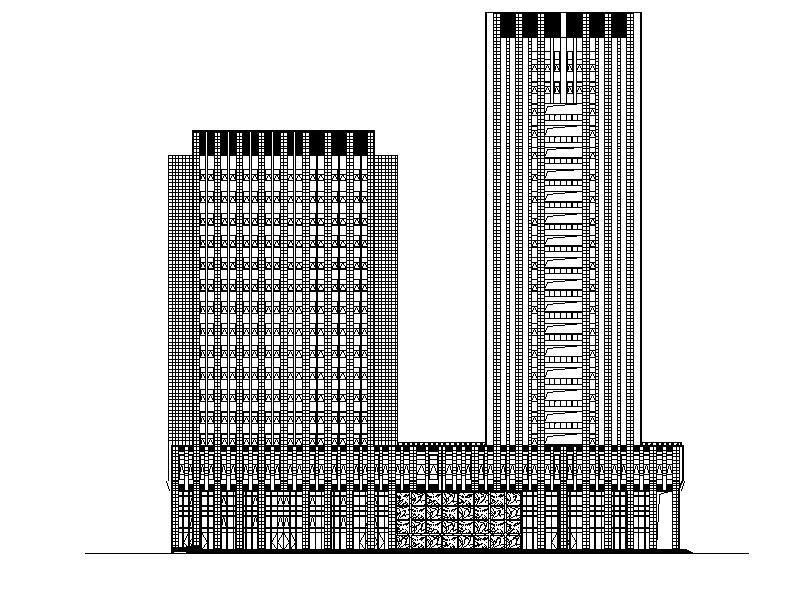 [武汉]高层幕墙立面知名企业办公大楼建筑施工图施工图下载【ID:149960119】