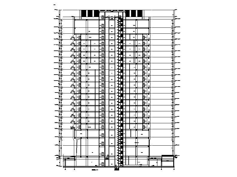 [武汉]高层幕墙立面知名企业办公大楼建筑施工图施工图下载【ID:149960119】