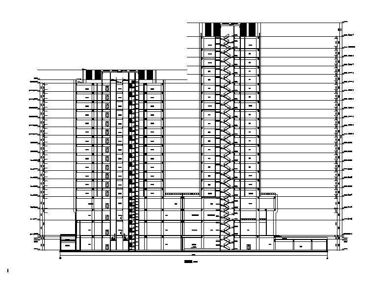 [武汉]高层幕墙立面知名企业办公大楼建筑施工图施工图下载【ID:149960119】