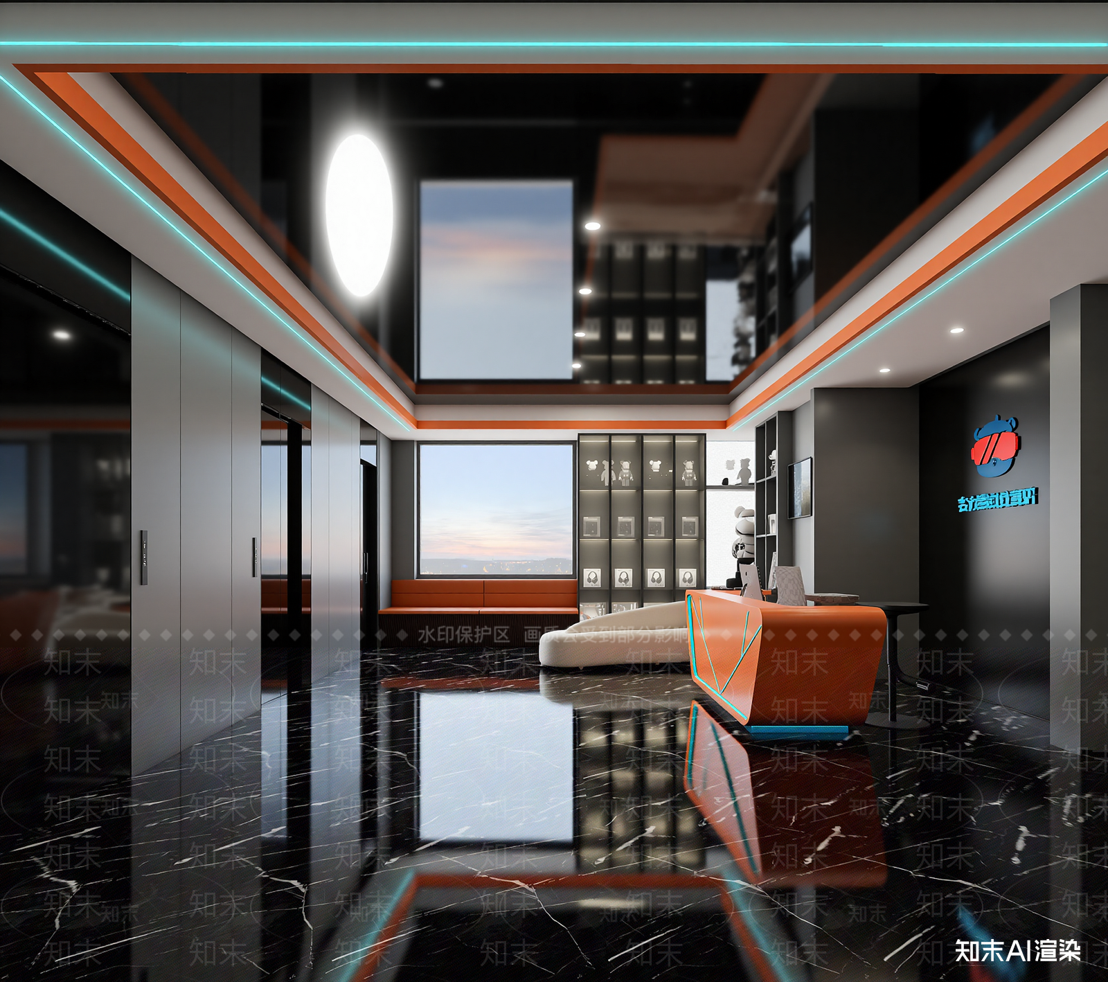 现代接待室3D模型下载【ID:1214767903】