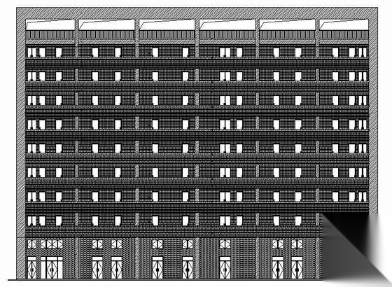 [东莞市]某公司九层宿舍楼建筑结构施工图cad施工图下载【ID:165420153】