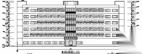 某六层员工宿舍楼建筑施工图cad施工图下载【ID:166723141】