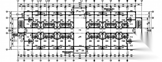 某六层员工宿舍楼建筑施工图cad施工图下载【ID:166723141】