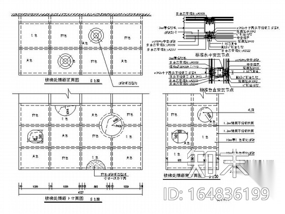 [北京]阳光童趣幼儿园画廊室内装修CAD施工图（含效果图...施工图下载【ID:164836199】