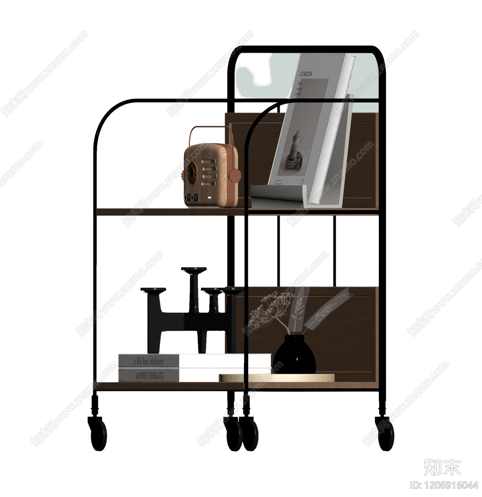 带轮置物推车3D模型下载【ID:1206916044】