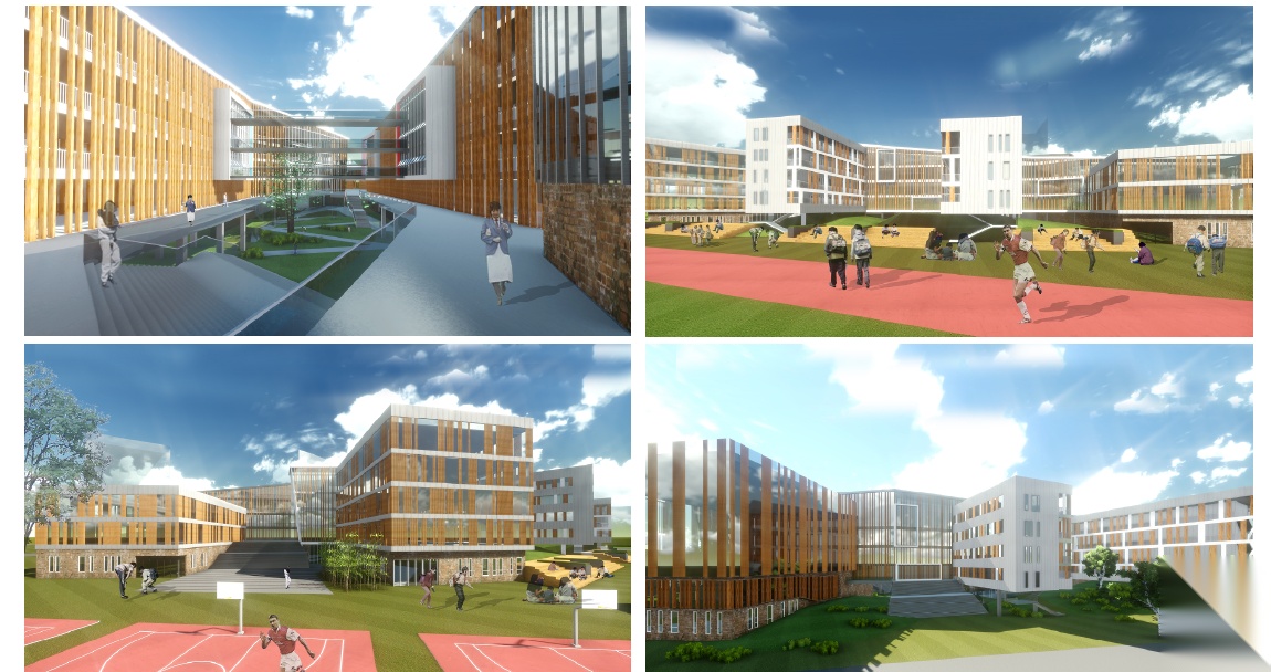 [浙江]宁波万科中学建筑设计方案文本cad施工图下载【ID:165737160】