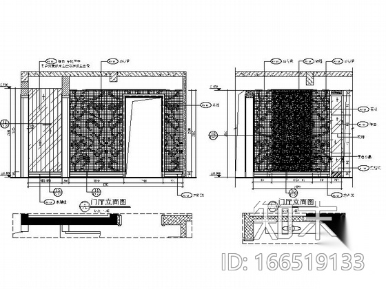 [天津]大型地产设计院设计欧式精装样板房施工图（含两户...cad施工图下载【ID:166519133】