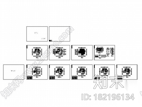 [成都]某小高层简约四室两厅两卫装修图cad施工图下载【ID:182196134】