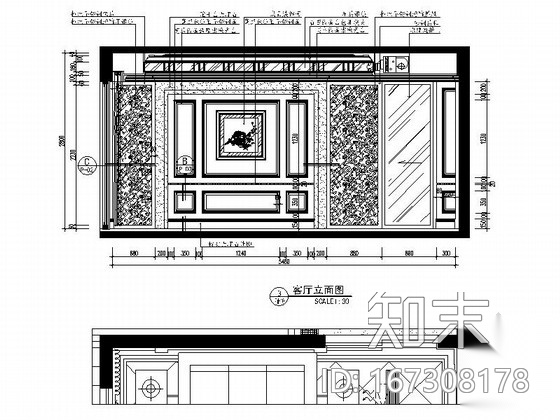 [南宁]高层住宅奢华欧式四居室装修图（含效果实景）cad施工图下载【ID:167308178】