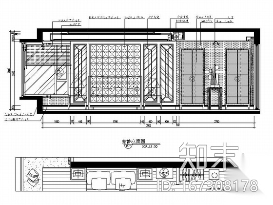 [南宁]高层住宅奢华欧式四居室装修图（含效果实景）cad施工图下载【ID:167308178】