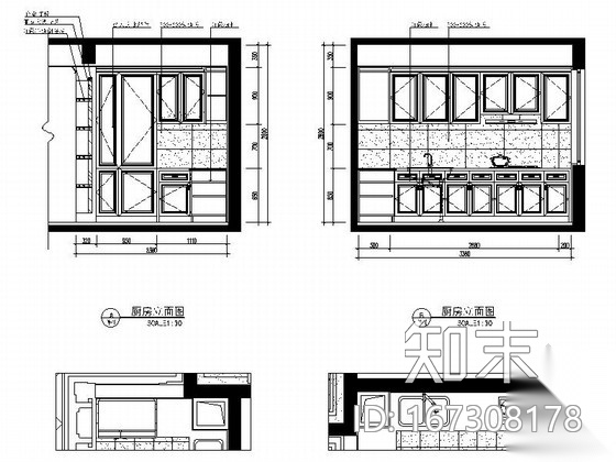 [南宁]高层住宅奢华欧式四居室装修图（含效果实景）cad施工图下载【ID:167308178】